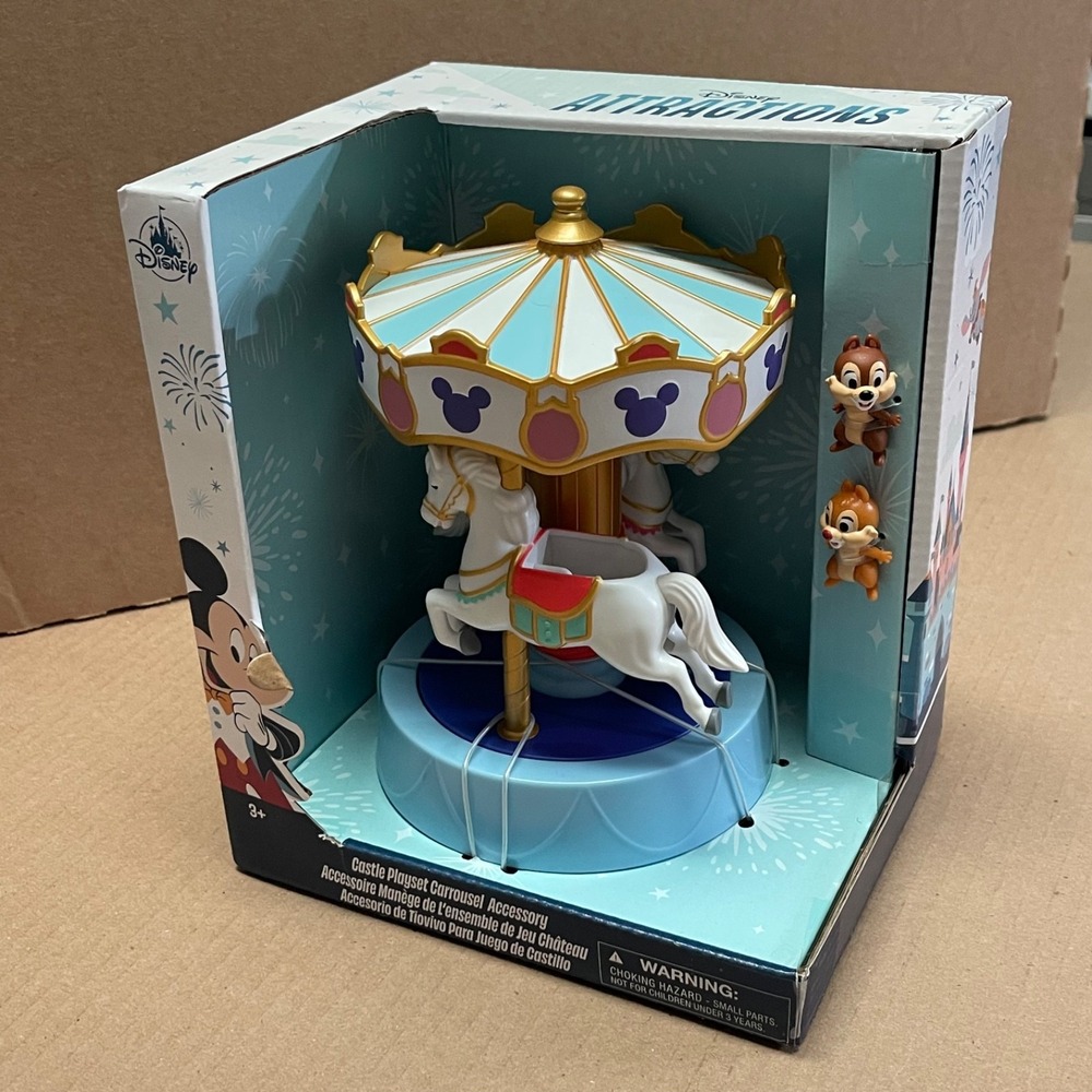 Disney Parks Castle Playset Carrousel Accessory Chip n Dale Figure New Sealed